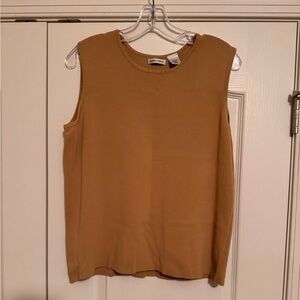 Laura Ashley Mustard Sleeveless Top